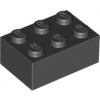 LEGO Stein 2x3 schwarz (3002) BR