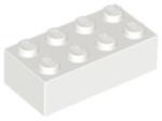 LEGO Stein 2x4 weiss (3001)