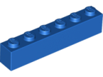LEGO Stein 1x6 blau (3009)