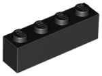 LEGO Stein 1x4 schwarz (3010)