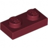LEGO Platte 1x2 dunkel-rot (3023) PL