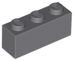 LEGO Brick 1x3 dark gray (3622)