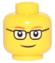 LEGO Minifig Head with glasses yellow (122) S09