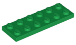 LEGO Platte 2x6 grün (3795) PL