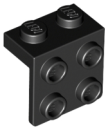 LEGO Umlenker "Bracket" 1x2 / 2x2 schwarz (44728) O11