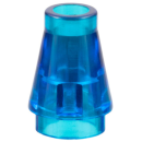 LEGO Brick Cone round 1x1 trans dark blue (4589) M05