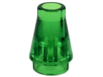 LEGO Brick Cone round 1x1 transparent green (4589) M05
