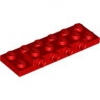 Platte modifiziert 2x6 mit 4 seitl. Noppen rot (87609) F06