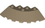 LEGO Brick round corner 6 x 6 sloped 33 dark tan (95188) I12