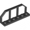 LEGO Platte modifiziert Zug Ende 1x6 schwarz (6583) H14